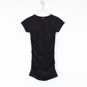 BLANQI Maternity Cap Sleeve Crew Neck Seamless Mini Dress M/L Stretch Minimalist